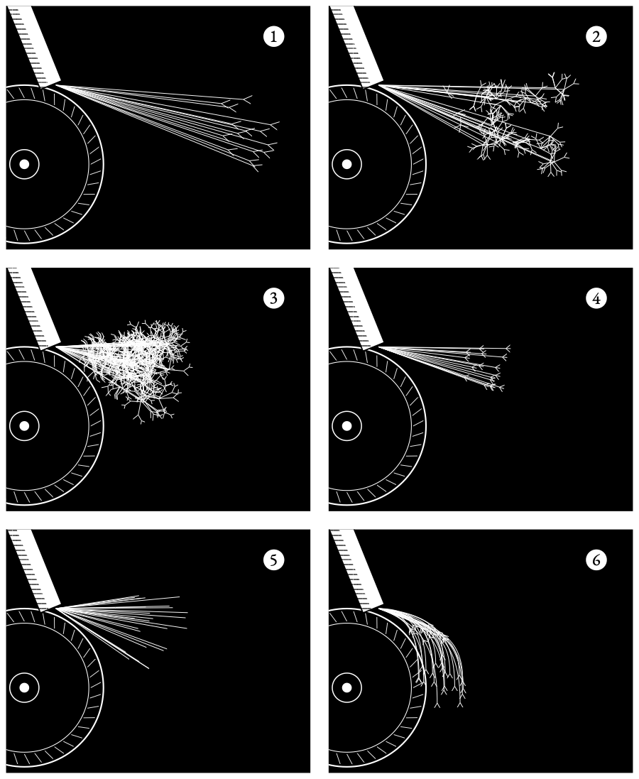 Carbon bursts in the flying spark like a seed pod, and the more carbon, the more it bursts. The test is read in shade, beside a known mild bar and a known spring.