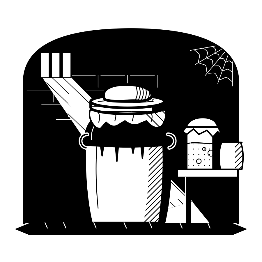 A crock in the cellar with a stone on its lid. Nobody has looked inside for three weeks, and that is the whole method.