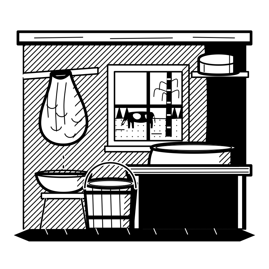 A pan, a cloth and a pail of morning milk. Everything between the spoon and the wheel is a matter of water, salt and patience.