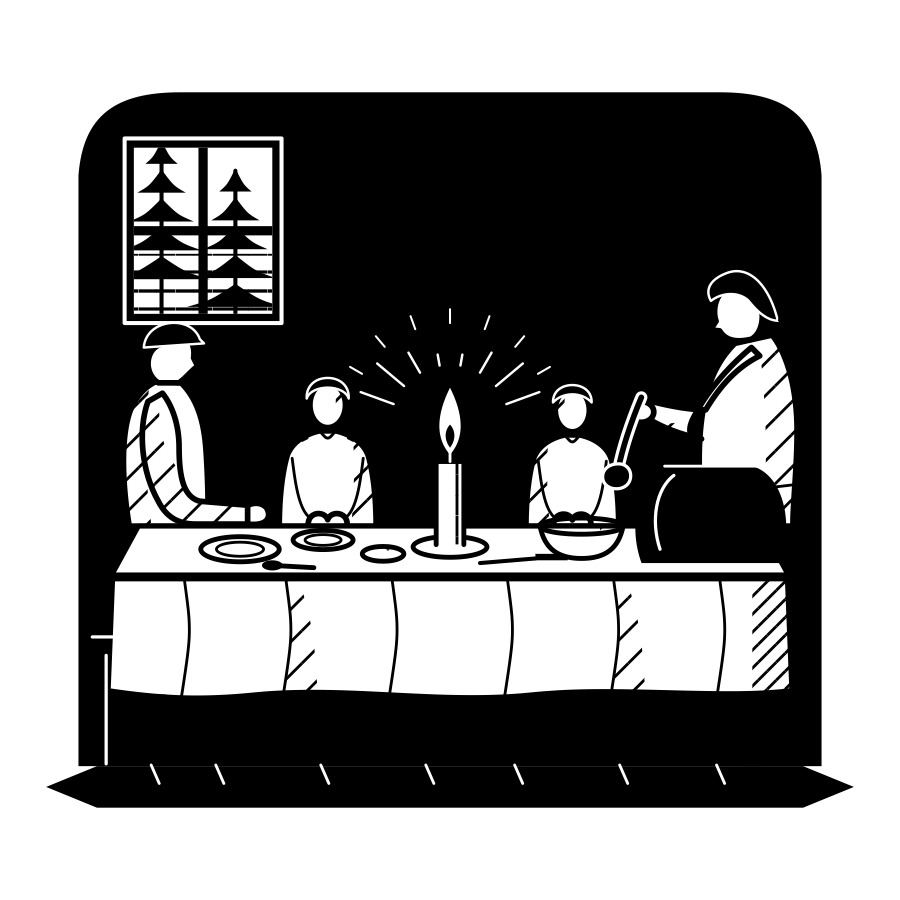 Lay a cloth tonight, any cloth, with one candle and the plates you have. The room changes, and it takes very little.